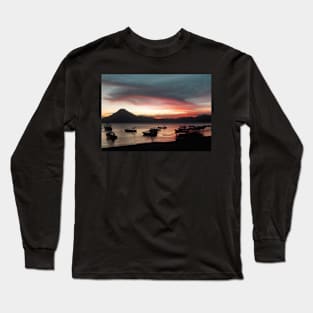 Sunset at Lake Atitlan, Guatemala Long Sleeve T-Shirt